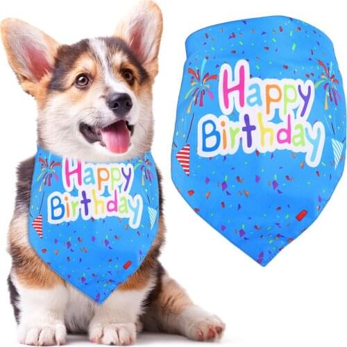 1PCS Pet Bandana Reversible Lovely Dog Bandana Bib Cat Bandana Bib Pets Scarf for Birthday Pet Grooming Costume Accessories