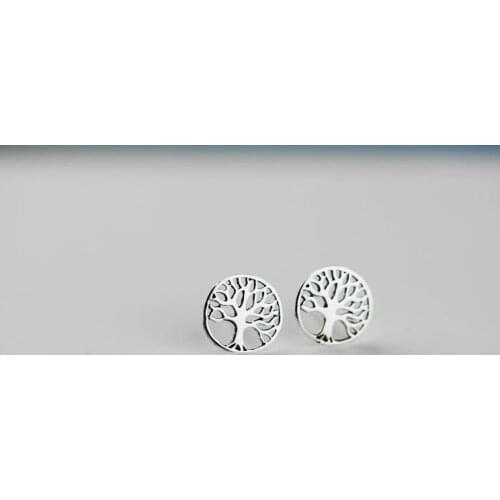 10pairs/lot Vintage Tree of Life Stud Earrings Charms For Women Girl Fashion Statement Jewelry Gifts Accessories