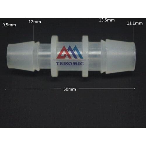 11.1mm*9.5mm Straight Reducing Connector Plastic Fitting Barbed Reducing Connector