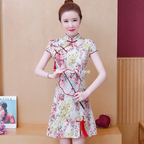 2021 chinese dress chinese traditional woman cheongsam dress women silk satin elegant qipao vintage dresses elegant party dress