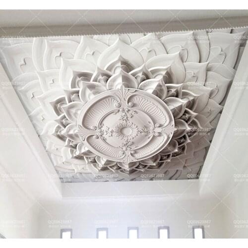 Large Sky Ceiling Modern 3d Geometry murals wall for Living room 3d Murals Wall 8D flower mural wallpaper decorate