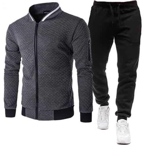 Brand Mens Sets Casual Men Tracksuit 2 Piece Set 2021 Spring Autumn Jacket+Pants Fashion Sports Suit Men Streetwear Hip Hop