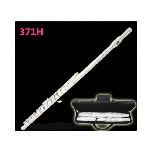 Flute YFL-371 Professional Cupronickel C Key 16 Hole Flute Silver Plated Musical Instruments With Case and Accessories Free ship