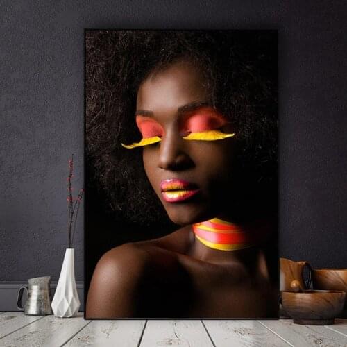 Black and White African Sexy Nude Woman Canvas Painting Posters Prints Scandinavian Wall Art Picture Living Room decor Cuadros