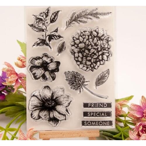 Flower Stamp/Seal for DIY scrapbooking/photo album Decorative clear stamp sheets A1892