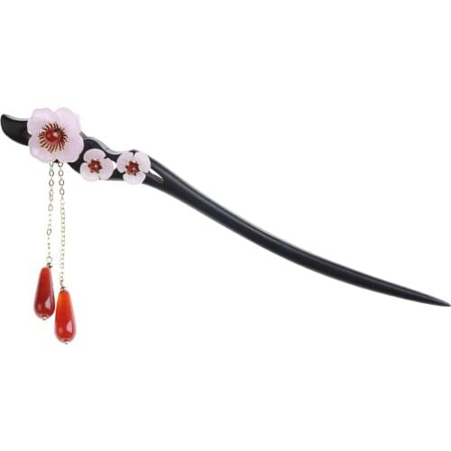 Wooden Hair Sticks Women Bride Flower Hair Chopsticks Hairpin Jewelry Hair Accessories