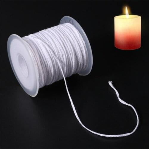 61m Environmental Spool of Cotton Braid Candle Wick Core For Birthday Candles Non-smoke DIY Oil Lamps Candle Making Supplies