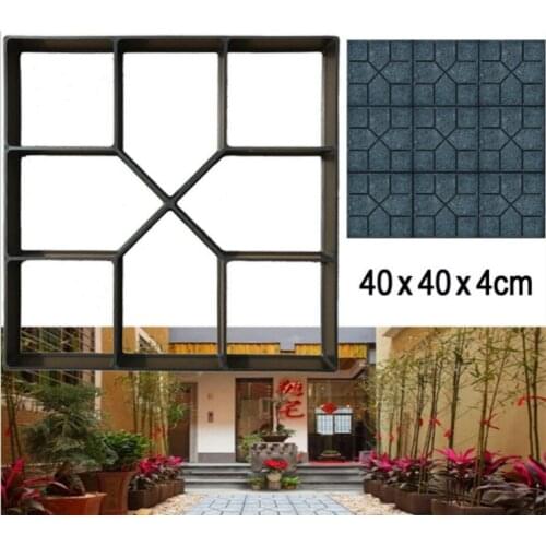 Floor Path Maker Mould Stone Road Concrete Reusable DIY Paving Durable Pavement Mold for Garden Lawn Home