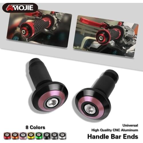 Motorcycle CNC 22MM Handlebar Grips Handle Bar Cap End Plugs For Kawasaki z750 z 750 Z750R Z750S 2004 2005 2006 2007-2016