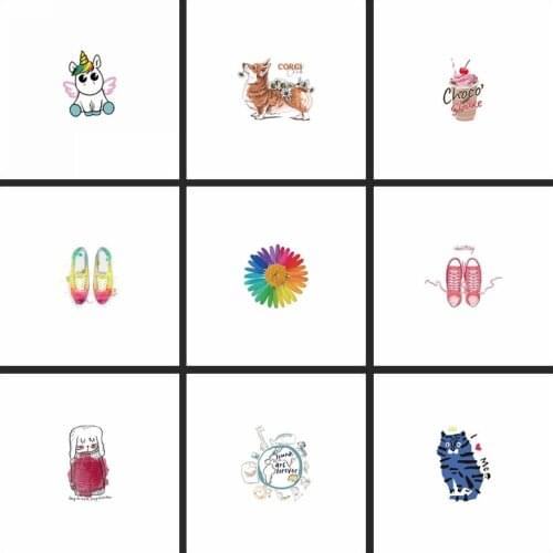 Diy Cat Patches Cartoon Stickers Iron On Transfers Patch For Shirt Hoodies Clothing Applique Patches Vinyl Heat Transfer Patch