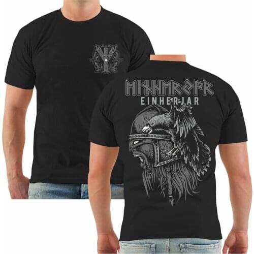 Rare German Rune Crow Odin Thor Valhalla Vikings Warriors T-Shirt. Summer Cotton Short Sleeve O-Neck Mens T Shirt New S-3XL