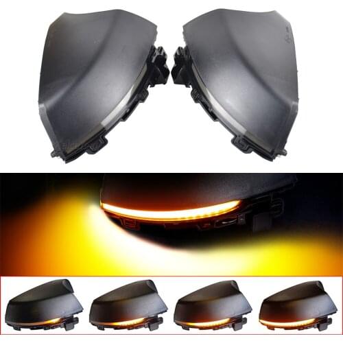 Flowing Water Dynamic LED Turn Signal Light Side Mirror Indicator Sequential Blinker For VW Polo MK5 6R 6C 2009 2010 2011-2017