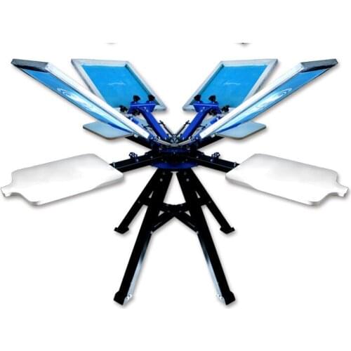 4 color 4 station silk screen printing machine for T shirt printer equipment carousel