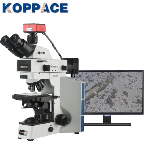 KOPPACE 50X-500X HDMI HD Measure Camera 2 Million Pixel Trinocular Metallurgical Microscope It Can Be Measured On The Screen