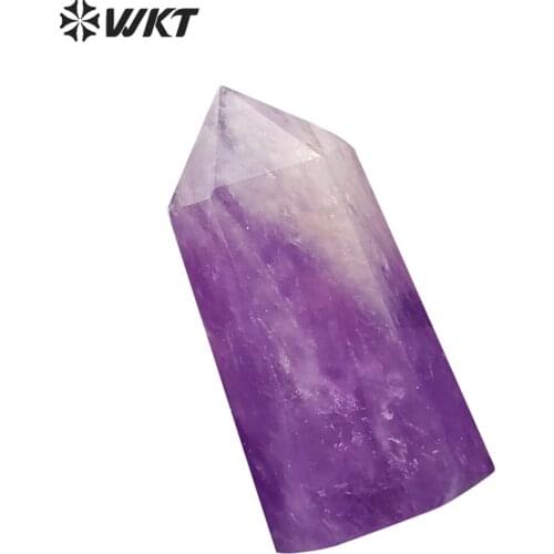 WT-G225 Wholesale AAA Quality Pillar Crystal Stone Natural Healing Purple Display Stone Hot sale crystal for Jewelry Making
