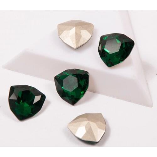 YANRUO 4706 Super Beauty Emerald Colors Top Quality Glass Crystal Strass Pointback Nail on Rhinestones For Nails Art Decoration