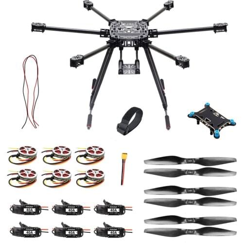ZD850 DIY Drone Kit 6-axle w/ Landing Gear PIX Flight Controller 620KV Motor 40A Brushless ESC Propellers XT60 for RC Hexacopter