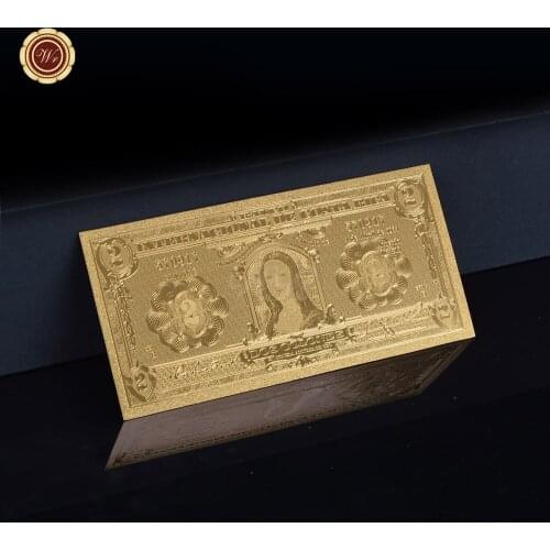Gold Foil Plated Costa Rica 5 Gold Banknote For Home And Office Decoration