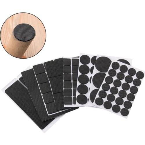 1/2/6/15/24PCS Soft Bumper Chair Table Fittings Self Adhesive Floor Protector Anti Slip Mat Hardware Anti Rub Furniture Leg Pads
