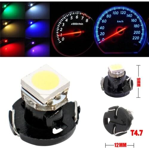 10pcs Car Panel Gauge Speedo Dash Bulb 7 Colors T4.2 T4 5050 SMD LED Neo Wedge Dashboard Instrument Cluster Light Fashion#294303