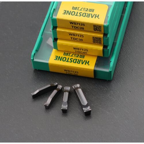 10PCS WS7125 TDC20 TDC30 TDC40 TDC50 Cut Off grooving blade CNC Carbide Insert Groove Turning Tool HARDSTONE For Stainless Steel