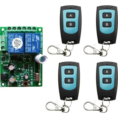 AC 220V 2CH Radio Controller RF wireless Relay remote control switch receiver + waterproof transmitter A ---ON and B---off