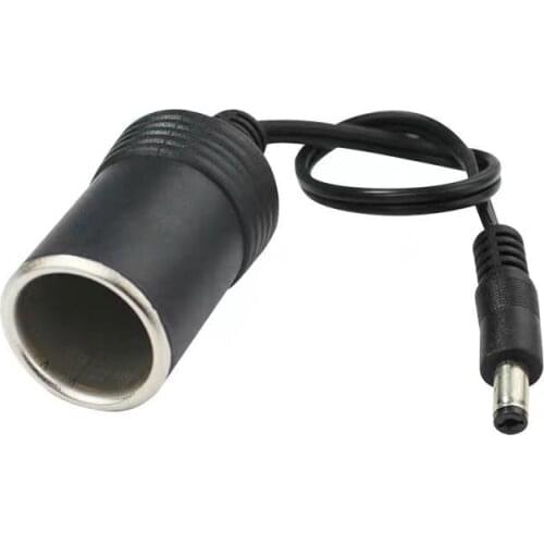 12V Female Car Cigarette Lighter Socket Plug Connector Charger Cable Adapter DC 5.5 * 2.1mm 5A Amper
