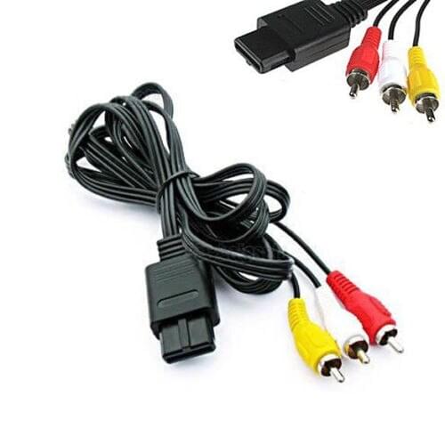 AV RCA Audio Video Cable TV Lead for SUPER NINTENDO SNES N64 64 GAMECUBE Console