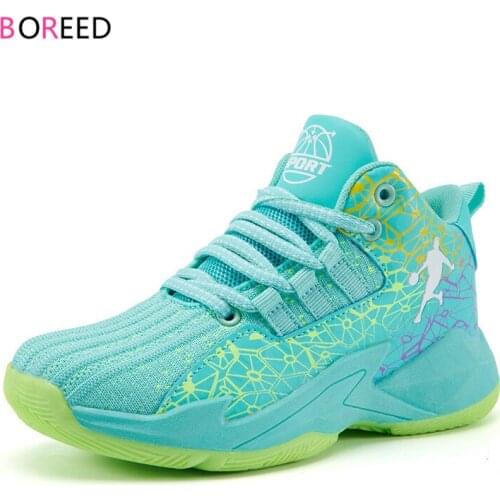 2021 Autumn New Childrens Basketball Shoes For Boys Non-slip Kids Sport shoes boys sneakers Outdoor Sneakers Boy Trainers