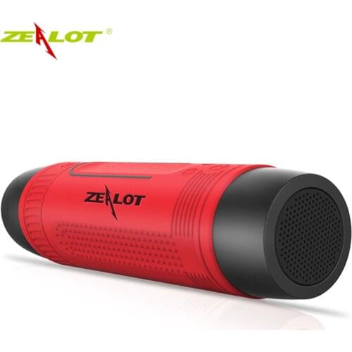 Zealot S1 Wireless Bluetooth speaker Portable Outdoor Cycle Subwoofer 4000mAh Power Bank LED Torchlight Support Micro SD/TF card