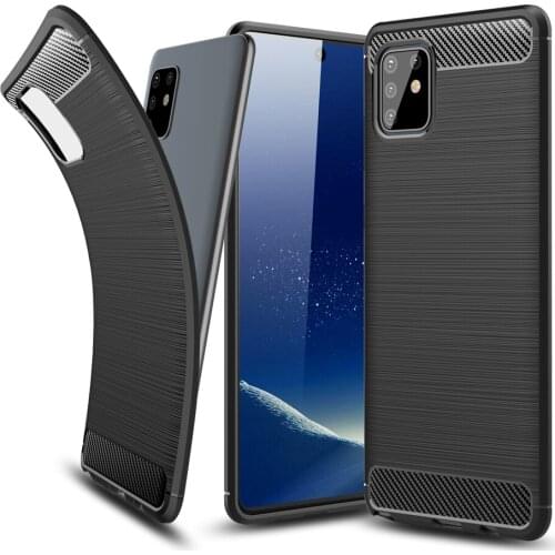 A81 Luxury Carbon Fiber Protection Case For Samsung Galaxy A81 Case Silicon Soft Case For Samsung M60S cover fundas