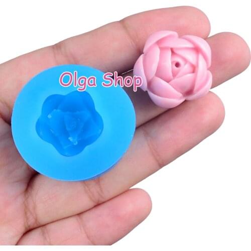 HYL373 21.3mm x 21.6mm Flower Silicone Mold Fondant Cake Decoration Candy Resin Clay Earrings Necklace Craft Soap Candle