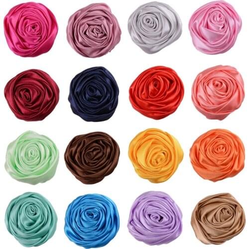 Nishine 10pcs/lot Rose Flowers DIY Accessory Boutique Wedding Decoration Flower No Hairclip Headwear Hair Accessories