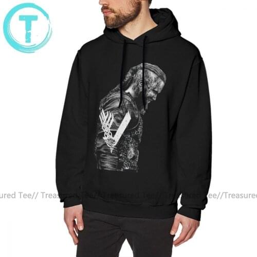 Ragnar Lothbrok Hoodie KING RAGNAR LOTHBROK VIKINGS Hoodies Streetwear Mens Pullover Hoodie Long Length Big Stylish Hoodies