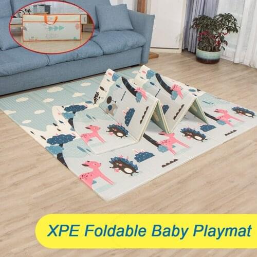 Mat For Kids Game Foldable Baby Play Mat Educational Kids Carpet Xpe Foam Waterproof Kids Rug 1CM Thick Infant Soft Crawling Pad