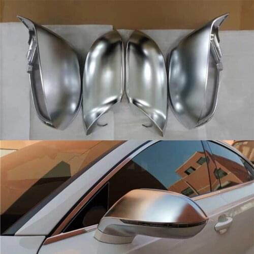 For AUDI A7 S7 RS7 Car Side Replacement Rear View Rearview Mirror Caps Cover 2011 2015 2017 Mirror Cover 4pcs Left & Right