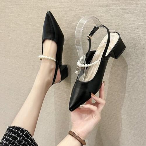 LLOGAI 2021 Summer Women Sandals New Wild Pointed Sexy Stiletto Heel Sandals Beaded High Heels with Rhinestones Sandalias Mujer