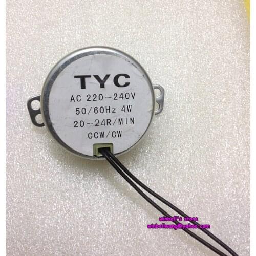 50mm TYC-50 micro AC motor 20~24RPM 220V 4W permanent synchronous motor ,shaft diameter 7mm