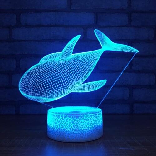 Multicolor Fish Acrylic 3D LED USB Lamp Bedroom Liveing Room Decor Night Light Bluetooth Speaker Lampara Lampe Kids Gift