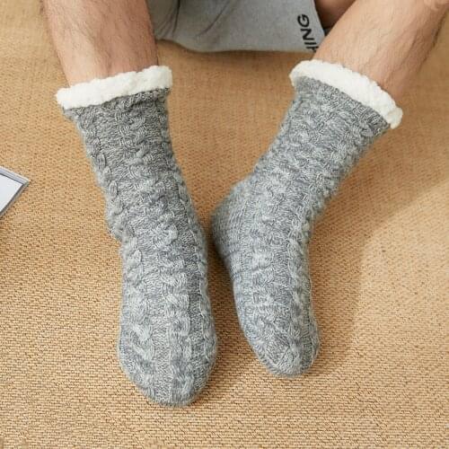 Mens Socks In Tube Socks Winter Slippers Socks Floor Socks Adults Warmth Thickening And Velvet Autumn And Winter Carpet Socks