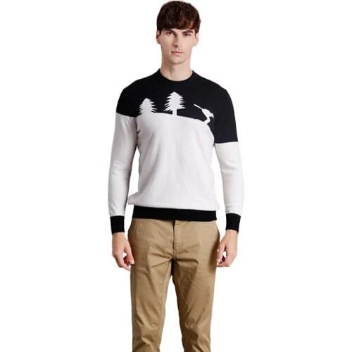 Mens Autumn Winter Slim Fit Pullover Cashmere Sweater
