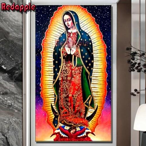 5d DIY Diamond Painting Full Square Mexico Guadalupe Virgin Mary Diamond Embroidery Kit Mosaic Religion Christianity Portrait