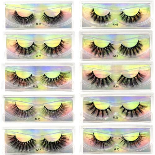 Faux Mink Eyelashes Wholesale Natural Fluffy Bulk Dramatic Real Wispy Makeup False EyeLashes Faux Cils Soft 1 Pack Mink Lashes