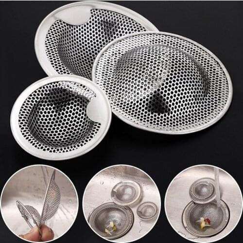 Stainless Steel Bath Sink Strainer Drain Hair Catcher Bath Stopper Plug Sink Strainer Filter Shower Sink Strainer Plug Kitchen