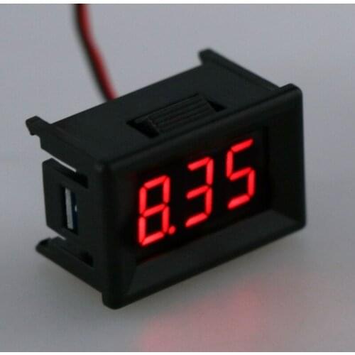 New DC 2.4V-30V 2Wires Voltmeter Mini 0.36" Digital Voltage Gauge Meter for Auto Car Measurement Analysis Instruments