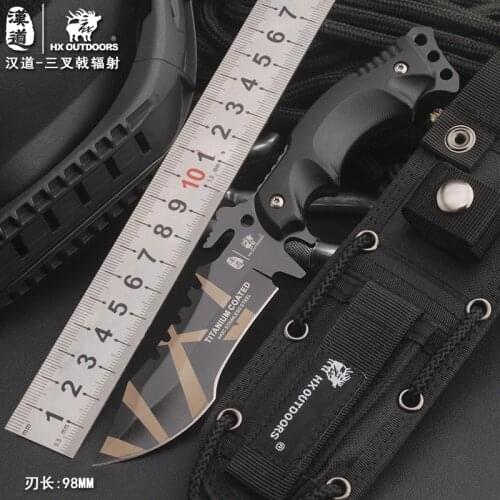 HX OUTDOORS Hunting Knife 58Hrc Hardness Straight Camping Knives Essential tool For Self-defense Outdoor Tools Dropshipping