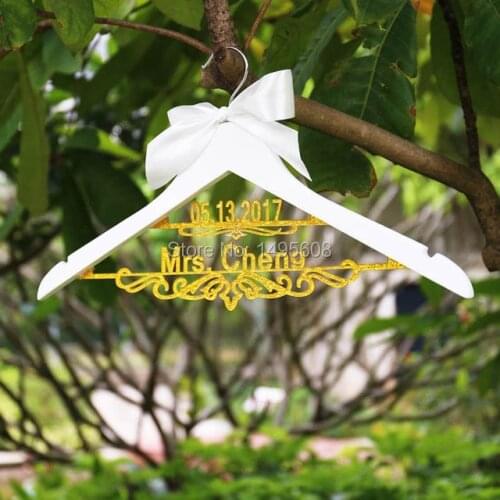 Personalized Wedding Hanger with Date Bridal Bride Hanger Custom dress hanger