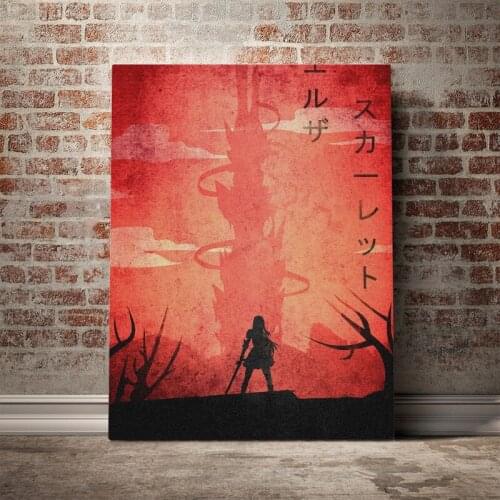 Fairy Tail Erza Manga Poster Canvas Wall Art Decoration prints for living Kid Children room Home bedroom decor painting