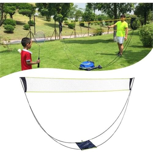 Portable Badminton Net Set with Carry Bag Easy Setup for Tennis Pickleball Kids Volleyball Court Yard No Tools