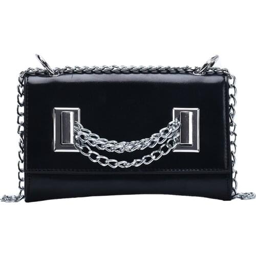 Chain Small Square Handbags Luxury Designer Crossbody Bags For Women 2020 Fashion Metal Buckle Evening Purse Casual Shoulder Bag